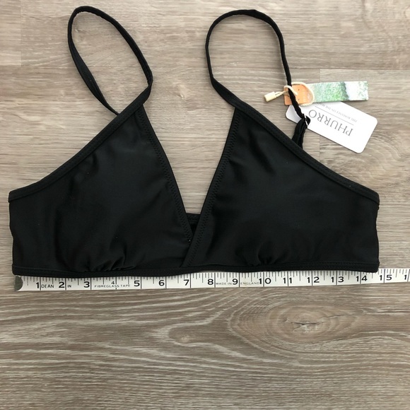 PHURRO Black Bikini Top Size Large - Picture 2 of 7